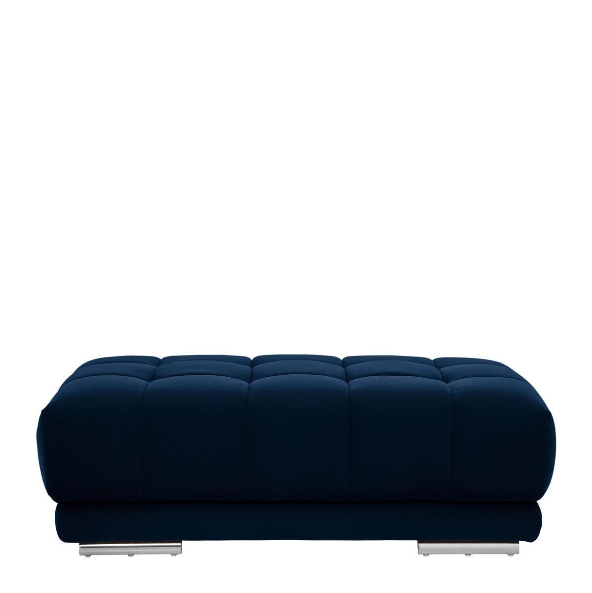 HOCKER Textil Dunkelblau  - Chromfarben/Dunkelblau, Design, Textil (126/42/76cm) - Beldomo Speed