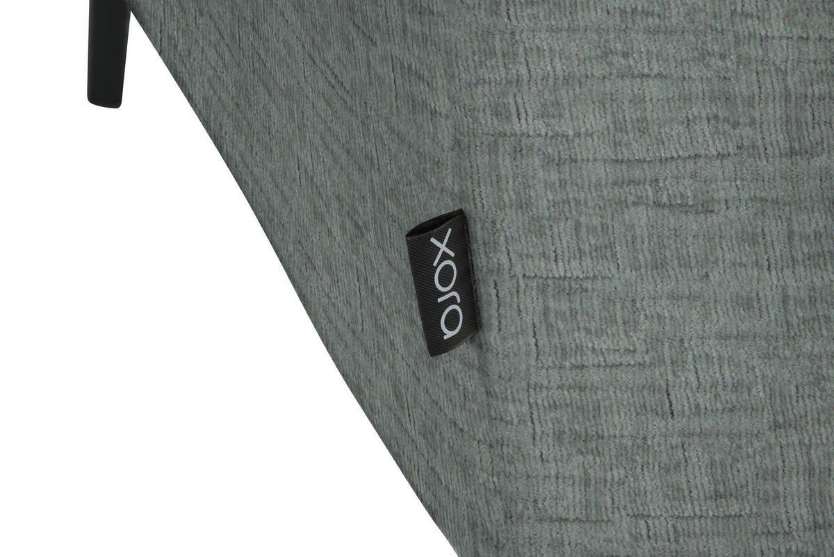 ECKSOFA  in Chenille Silberfarben  280/205 cm  - Silberfarben/Schwarz, Design, Textil/Metall (280/205cm) - Xora