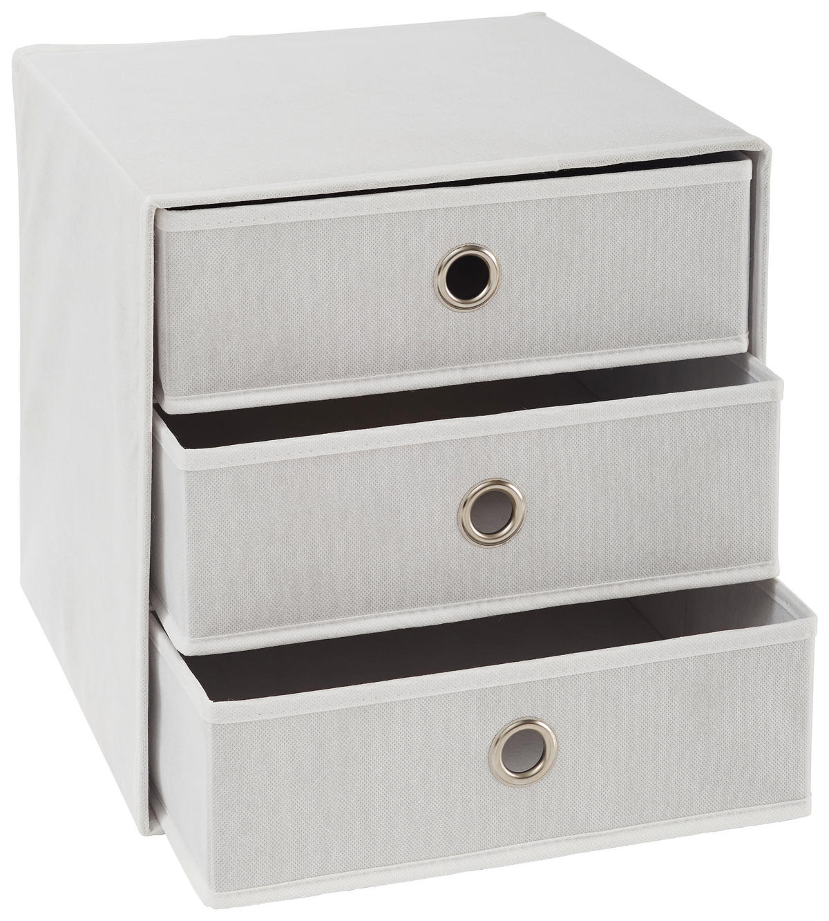 FALTBOX - Silberfarben/Weiß, Design, Karton/Textil (32/32/31,5cm) - Carryhome