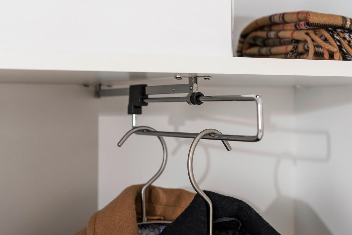 GARDEROBENSCHRANK 65/206,6/41,6 cm  - Chromfarben/Eichefarben, Design, Holzwerkstoff/Metall (65/206,6/41,6cm) - Xora