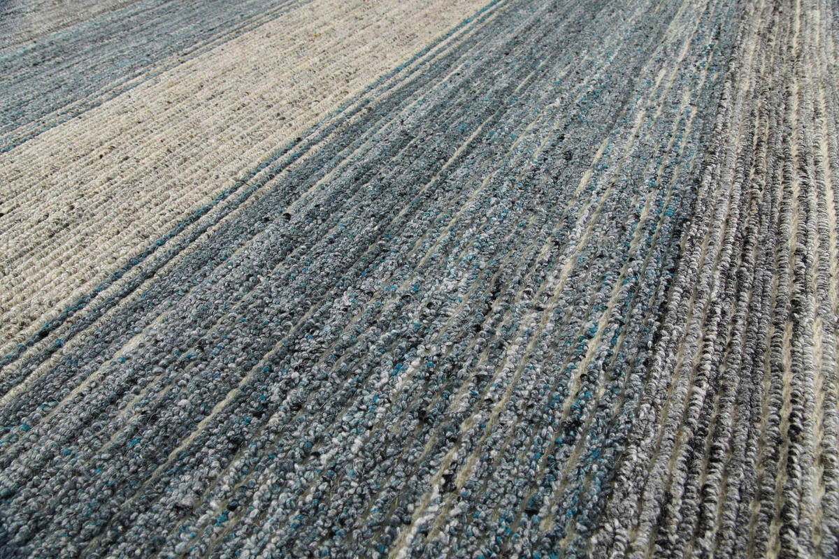 FLACHWEBETEPPICH 110/170 cm Hamptons Twentyfour Creme, Dunkelgrau, Graublau  - Graublau/Dunkelgrau, Design, Textil (110/170cm) - WECON HOME