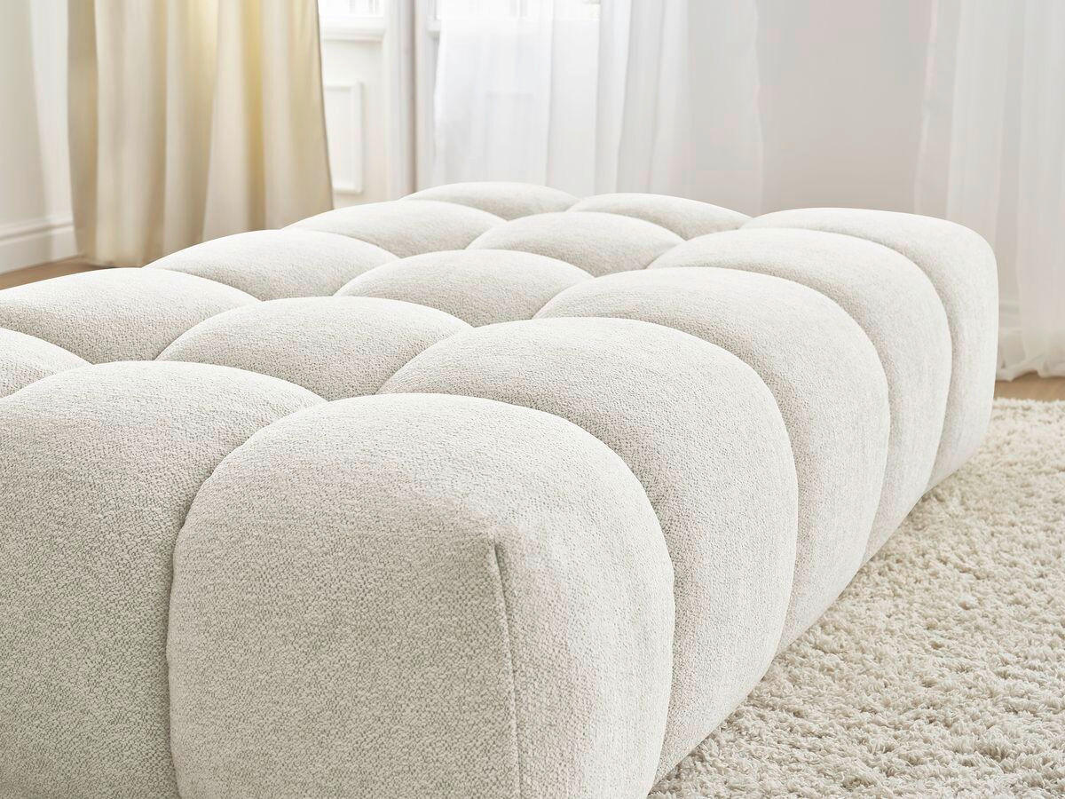 HOCKER EVEREST Flachgewebe Weiß  - Schwarz/Weiß, MODERN, Kunststoff/Textil (166/100/40cm)