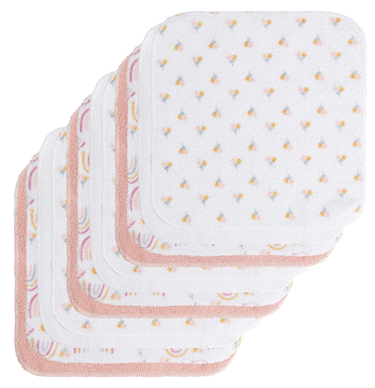WASCHTUCH Vorteilspack 24 Stk  - Pink/Orange, Basics, Textil (22/22cm) - My Baby Lou