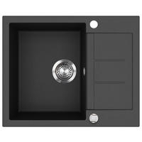 SPÜLE MILA102BL  - Schwarz, Basics, Stein (62/20/50cm) - Visiona