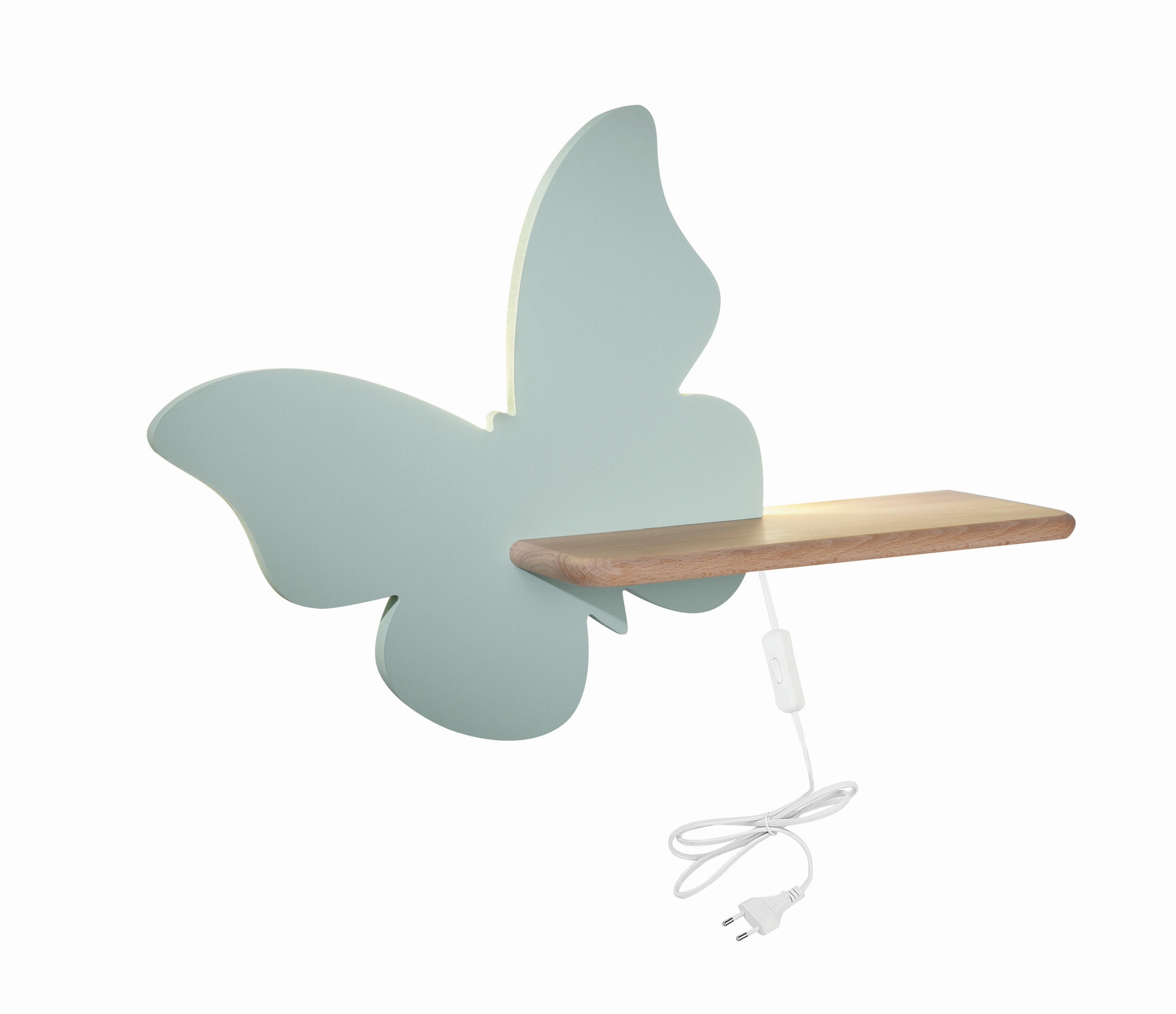 XXXLutz Kinderwandleuchte Butterfly Mintgrün 12x29.5x40 cm