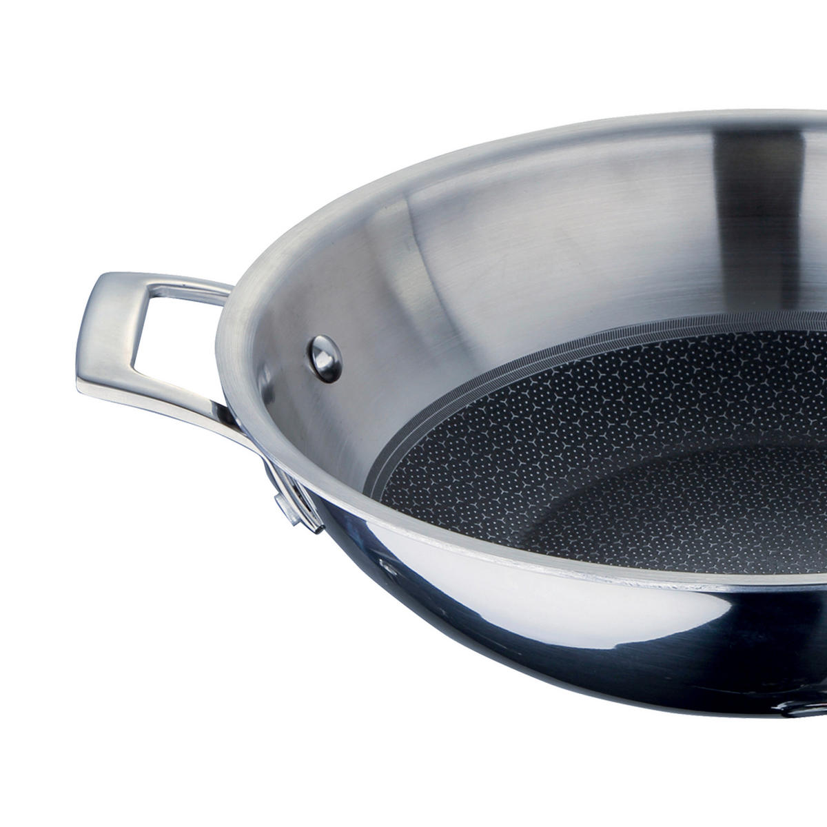 WOK  - Edelstahlfarben/Schwarz, Basics, Metall (53/29,5/9cm) - Masterpro
