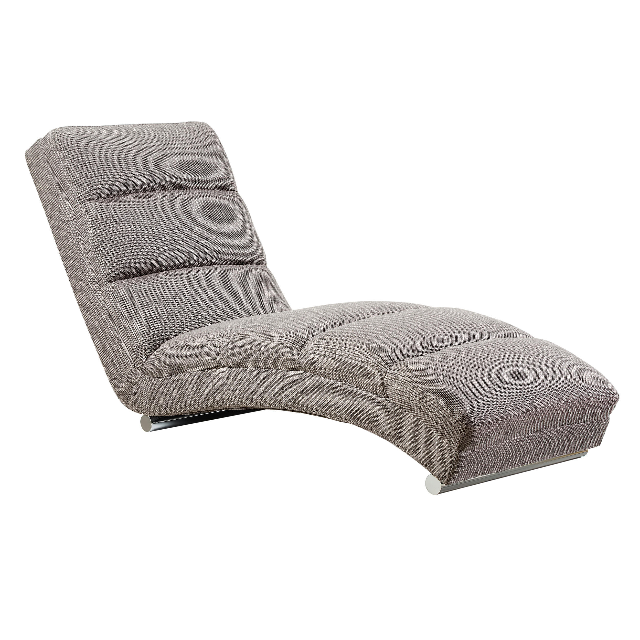 RELAXLIEGE in Struktur Grau  - Chromfarben/Grau, MODERN, Textil/Metall (170/82/60cm) - Livetastic