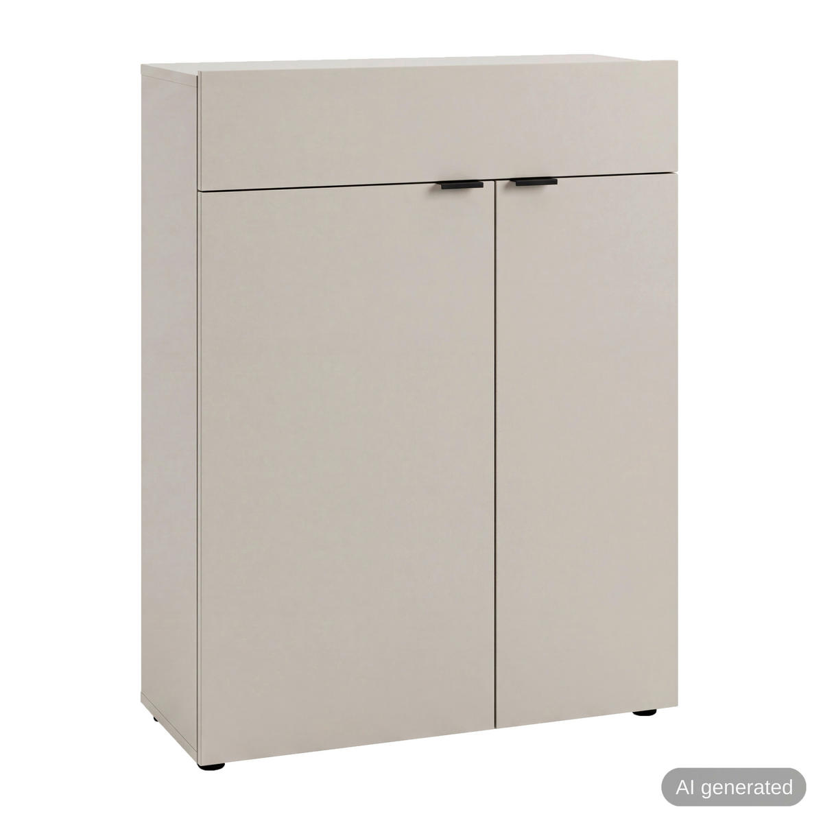 SIDEBOARD  150/83/37 cm 2 Schublade(n)  - Kaschmir/Schwarz, Design, Holzwerkstoff/Kunststoff (150/83/37cm) - MID.YOU