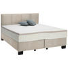 BOXSPRINGBETT 160/200 cm  in Taupe  - Taupe/Schwarz, Design, Kunststoff/Textil (160/200cm) - Hom`in