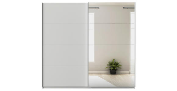 SCHWEBETÜRENSCHRANK  in Seidengrau  - Seidengrau/Alufarben, KONVENTIONELL, Glas/Holzwerkstoff (225/229/62cm) - Xora