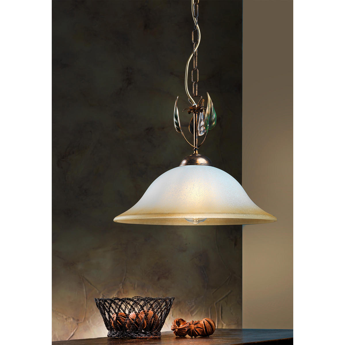 HÄNGELEUCHTE 40/40/90 cm   - Klar/Bronzefarben, KONVENTIONELL, Glas/Metall (40/40/90cm)