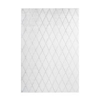 TEPPICH Wohnzimmer 160/230 cm Vivica 225 Weiß / Graublau Grau, Weiß rechteckig  - Weiß/Grau, KONVENTIONELL, Textil (160/230cm) - Kayoom