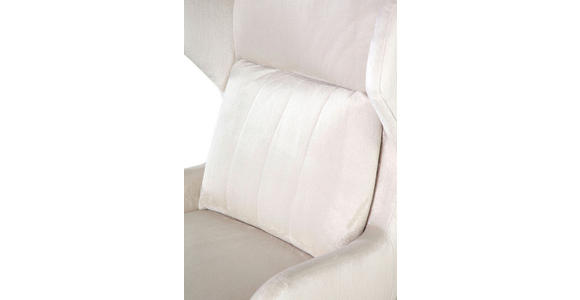 OHRENSESSEL in Flachgewebe Weiß  - Schwarz/Weiß, Trend, Textil (75/111/83cm) - Ambia Home