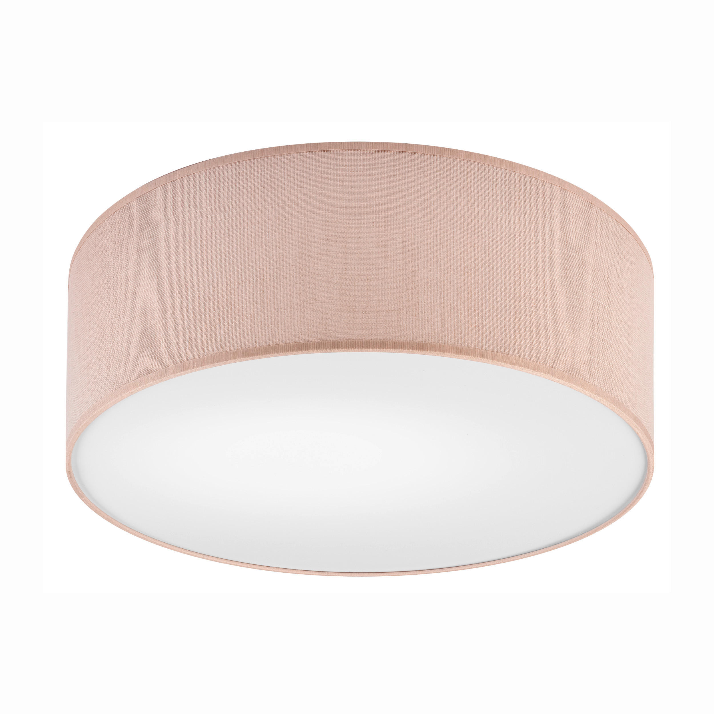 DECKENLEUCHTE   53 cm   - Beige, KONVENTIONELL, Textil (53cm)