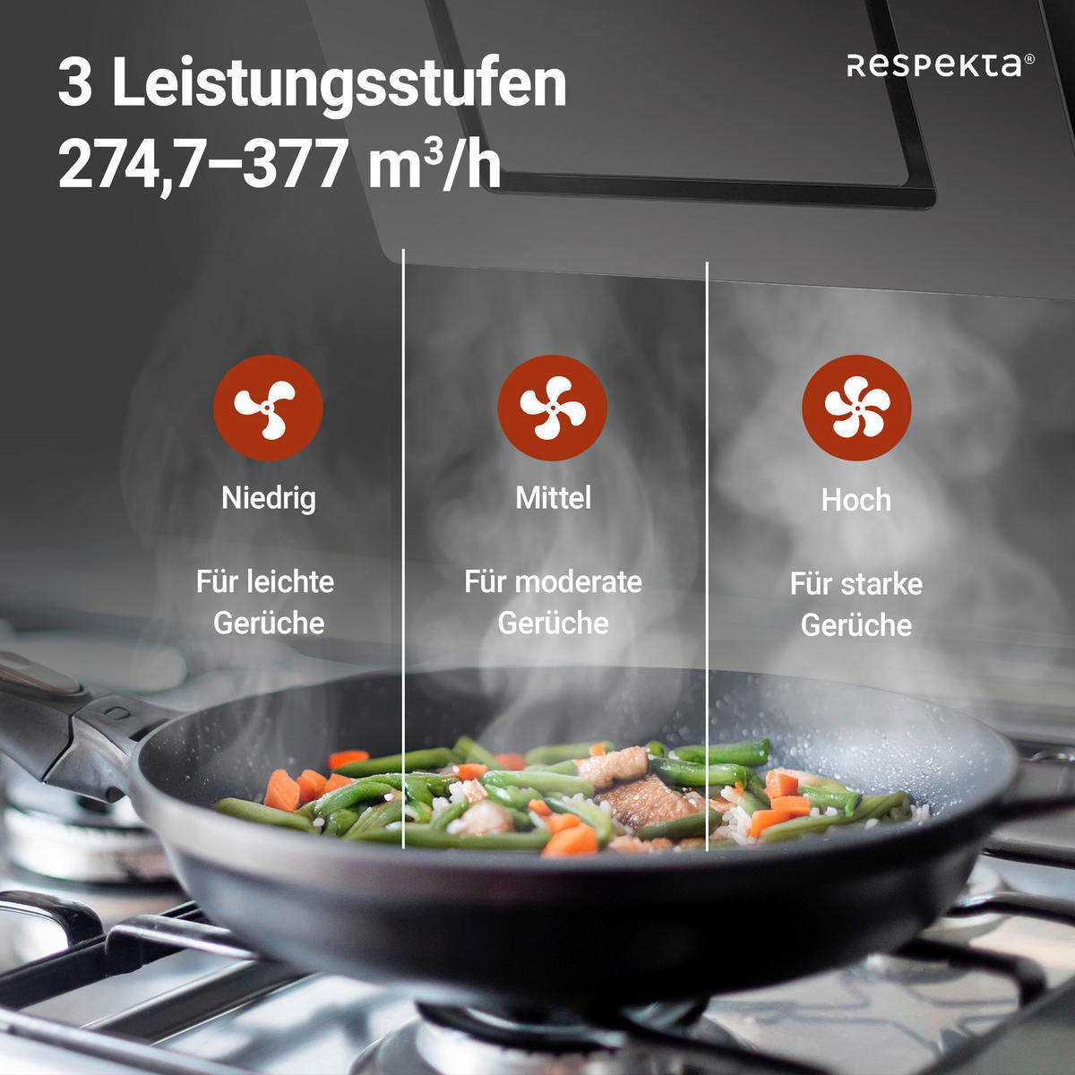DUNSTABZUGSHAUBE CH22010SBZ  - Schwarz, Trend, Glas/Metall (60/73,9-111,9/34cm) - Respekta