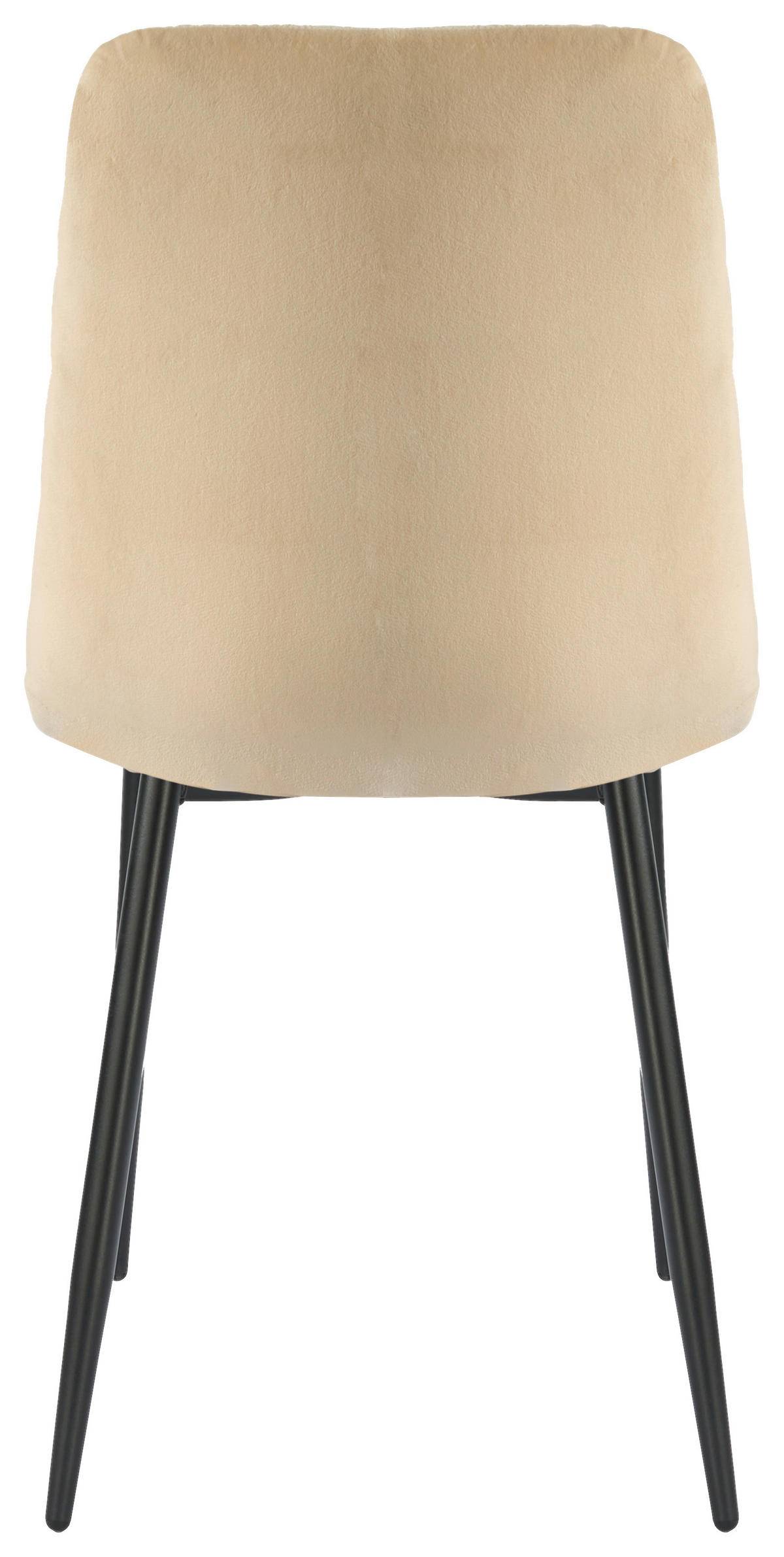 STUHL-SET 4 Stück  in Eisen Samt  - Beige/Schwarz, Design, Textil/Metall (44/86,5/56cm) - Boxxx