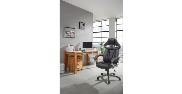 SCHREIBTISCH 140/70/76 cm  in Wildeiche  - Wildeiche/Alufarben, Basics, Holz/Kunststoff (140/70/76cm) - Linea Natura