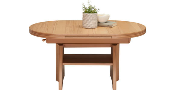 COUCHTISCH Kernbuche furniert 110-130,5/65/56-75 cm oval Kernbuche  - Kernbuche, KONVENTIONELL, Holzwerkstoff/Metall (110-130,5/65/56-75cm) - Venda