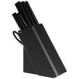 MESSERBLOCK 7-teilig  - Schwarz, Basics, Holz/Kunststoff - Homeware Profession.