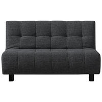 SCHLAFSOFA Dunkelgrau Stoffauswahl, Schlafen auf Sitzhöhe  - Dunkelgrau/Schwarz, Design, Textil/Metall (145/92/102cm) - Novel