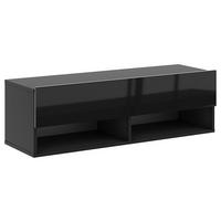 LOWBOARD DERBY  in 100/31,5/32,5 cm  - Schwarz Hochglanz/Schwarz, Design, Holzwerkstoff (100/31,5/32,5cm) - Livetastic
