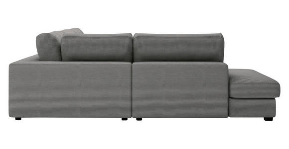 ECKSOFA Grau Cord  - Schwarz/Grau, KONVENTIONELL, Kunststoff/Textil (250/314cm) - Carryhome