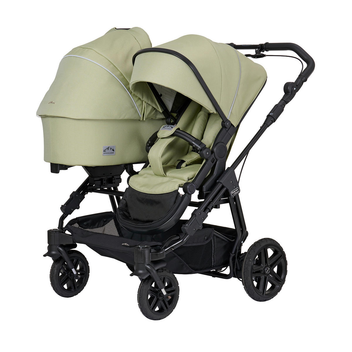 FALTTRAGETASCHE Two Select Outdoor  - Weiß/Hellgrün, Basics, Textil (79/32/22cm) - Hartan