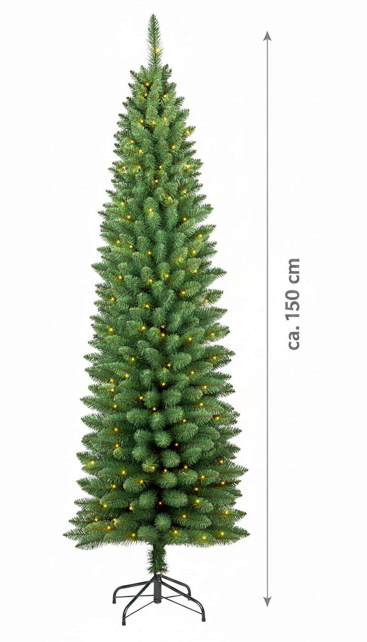 WEIHNACHTSBAUM 150 cm  - Dunkelgrün, Basics, Kunststoff/Metall (50/150cm)