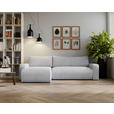 ECKSOFA in Cord Grau  - Schwarz/Grau, MODERN, Kunststoff/Textil (150/245cm) - Carryhome