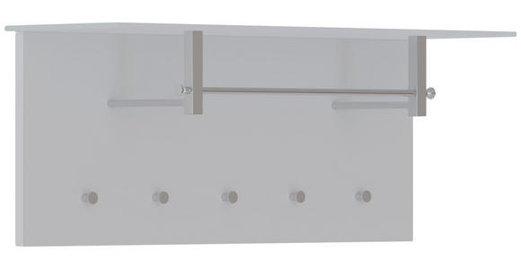 GARDEROBENPANEEL  in 102/41/33 cm  - Weiß, Design, Glas/Holzwerkstoff (102/41/33cm) - Moderano