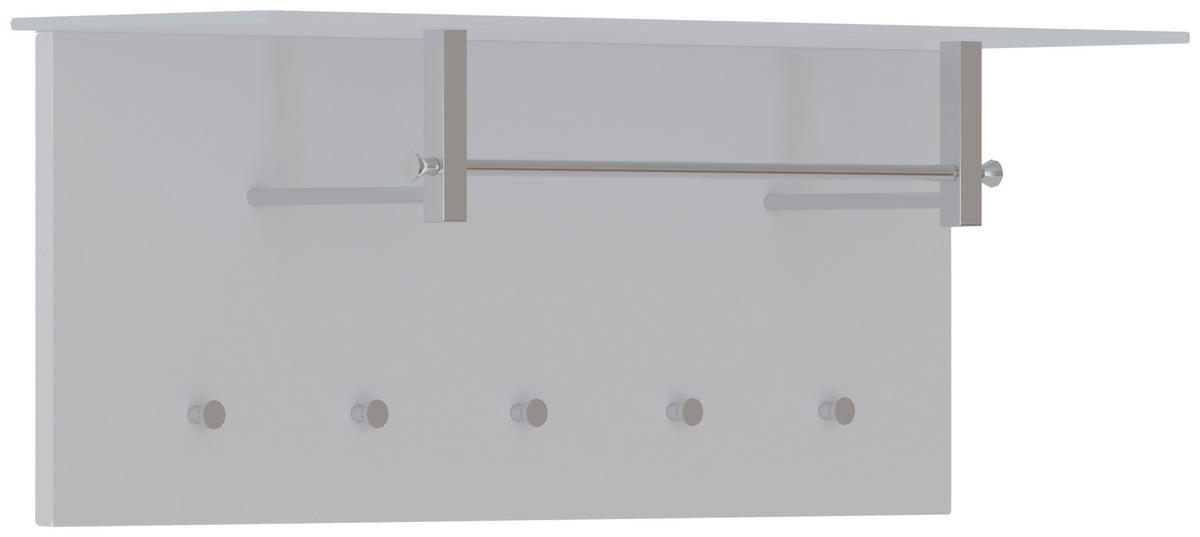GARDEROBENPANEEL  in 102/41/33 cm  - Weiß, Design, Glas/Holzwerkstoff (102/41/33cm) - Moderano