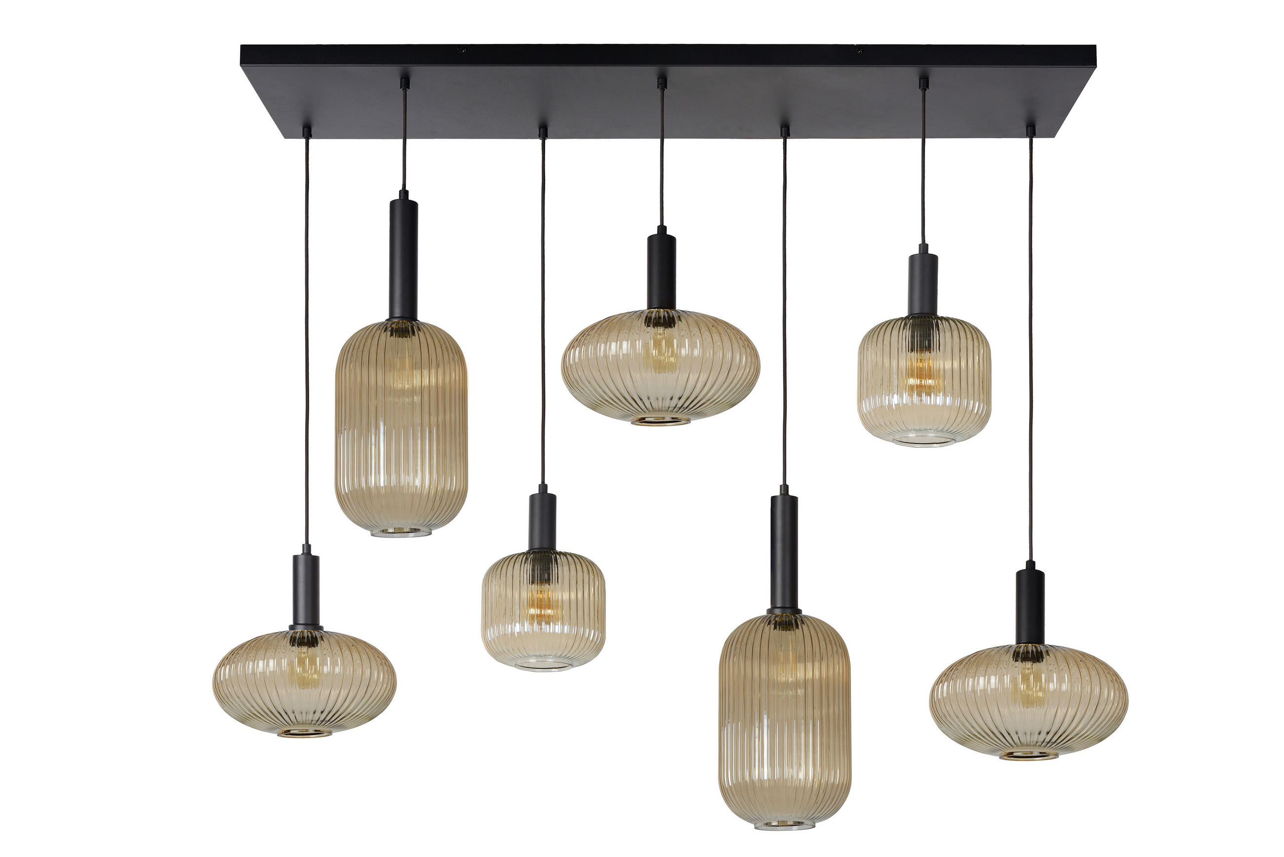 HÄNGELEUCHTE MALOTO 130/30/150 cm   - Bernsteinfarben, Design, Glas (130/30/150cm) - Lucide