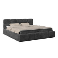 POLSTERBETT 160/200 cm,  in Schwarz, Matratze, Bettkasten, H3 = fest  - Schwarz, Trend, Kunststoff/Textil (160/200cm)