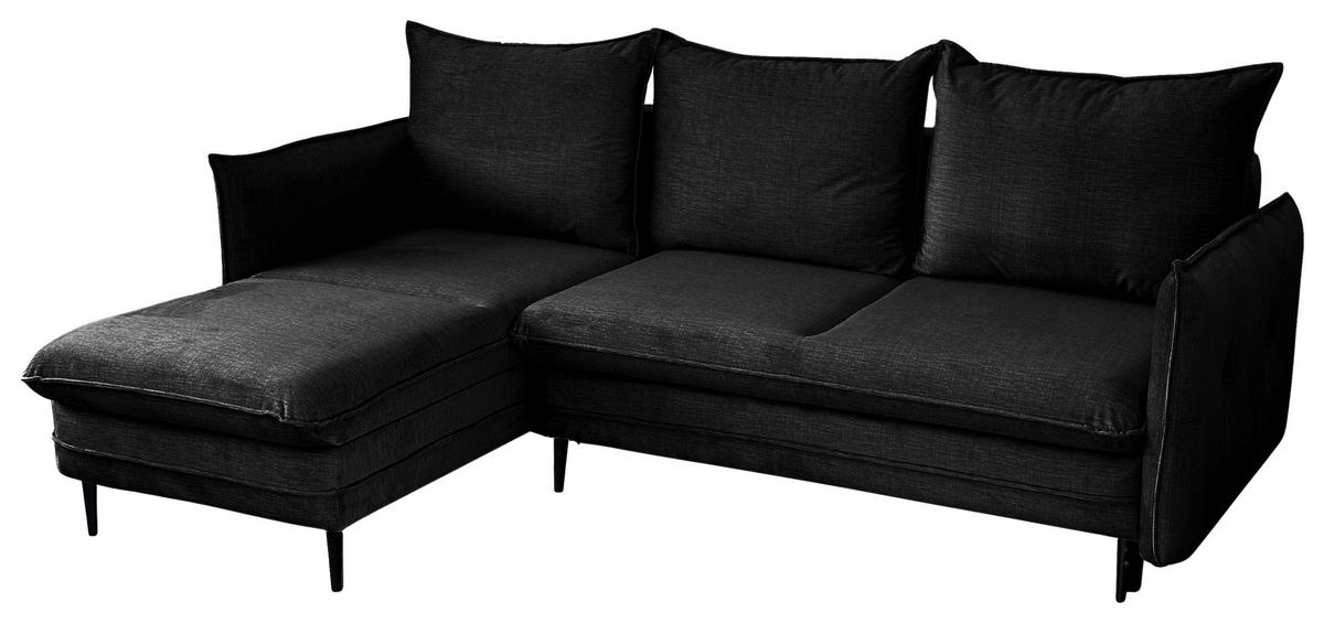 Freisteller von MID.YOU ECKSOFA Schwarz Flachgewebe.