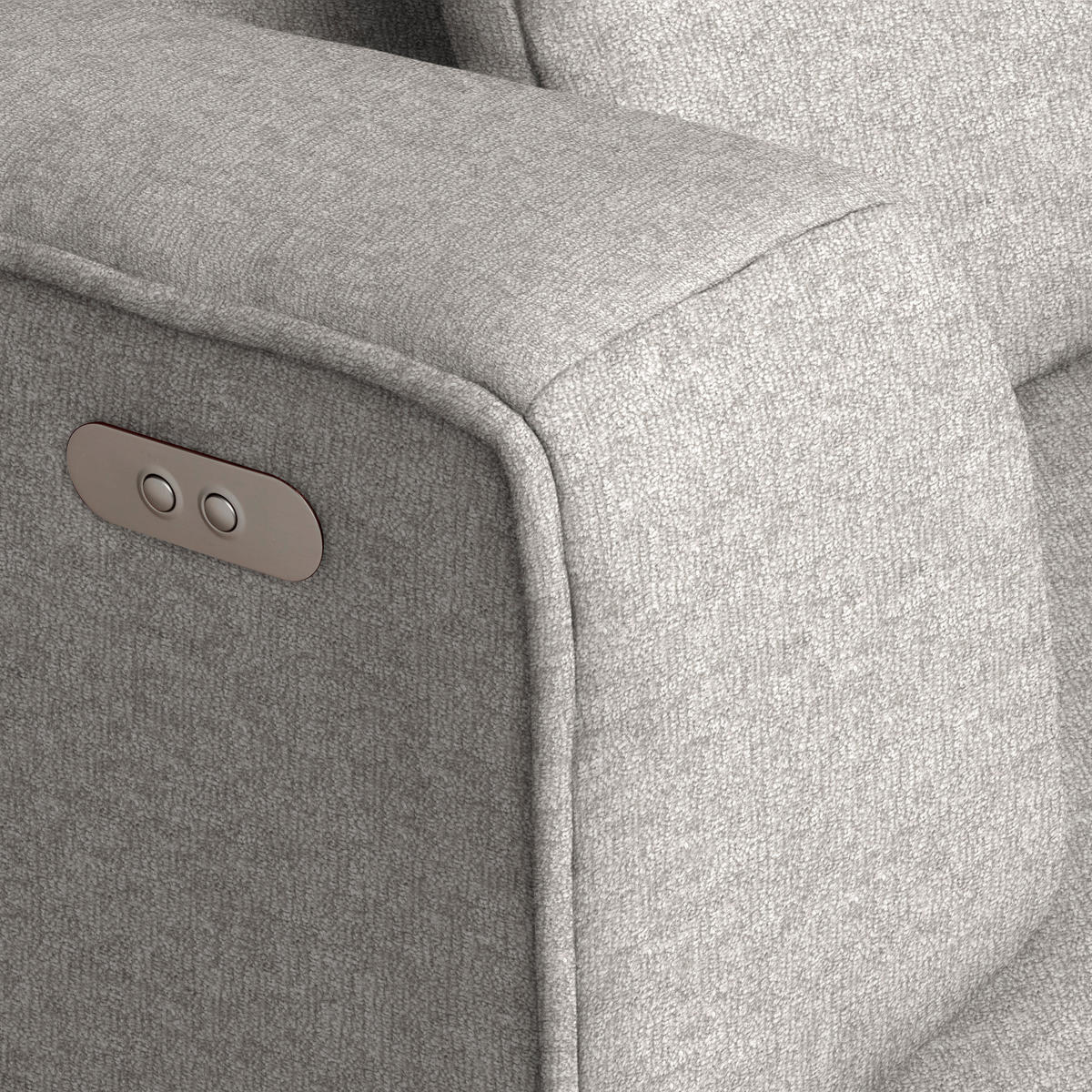 ECKSOFA Webstoff Greige  - Greige/Schwarz, Design, Kunststoff/Textil (188/288cm) - Welnova