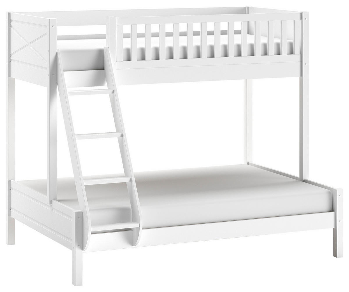 ETAGENBETT - Weiß, Natur, Holz (90/200cm) - MID.YOU