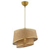 HÄNGELEUCHTE 32/65 cm   - Beige/Goldfarben, Design, Textil/Metall (32/65cm) - P & B