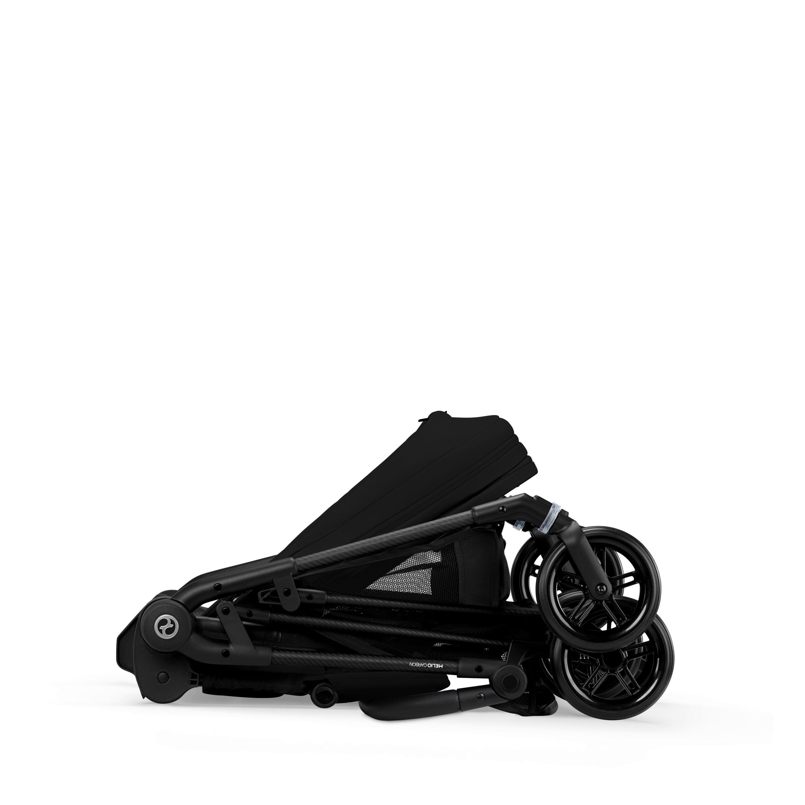 KINDERWAGEN  Melio Carbon  Magic Black  - Schwarz, Basics, Textil/Metall (82-91/49/96,5-107cm) - cybex GOLD