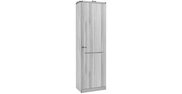 GARDEROBENSCHRANK - Buchefarben/Grau, Natur, Holz/Metall (60/200/38cm) - Valnatura