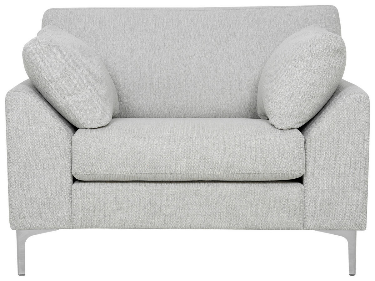 FÅTÖLJ i trä, textil beige  - beige/kromfärg, Klassisk, trä/textil (112/84/85cm) - Best Price