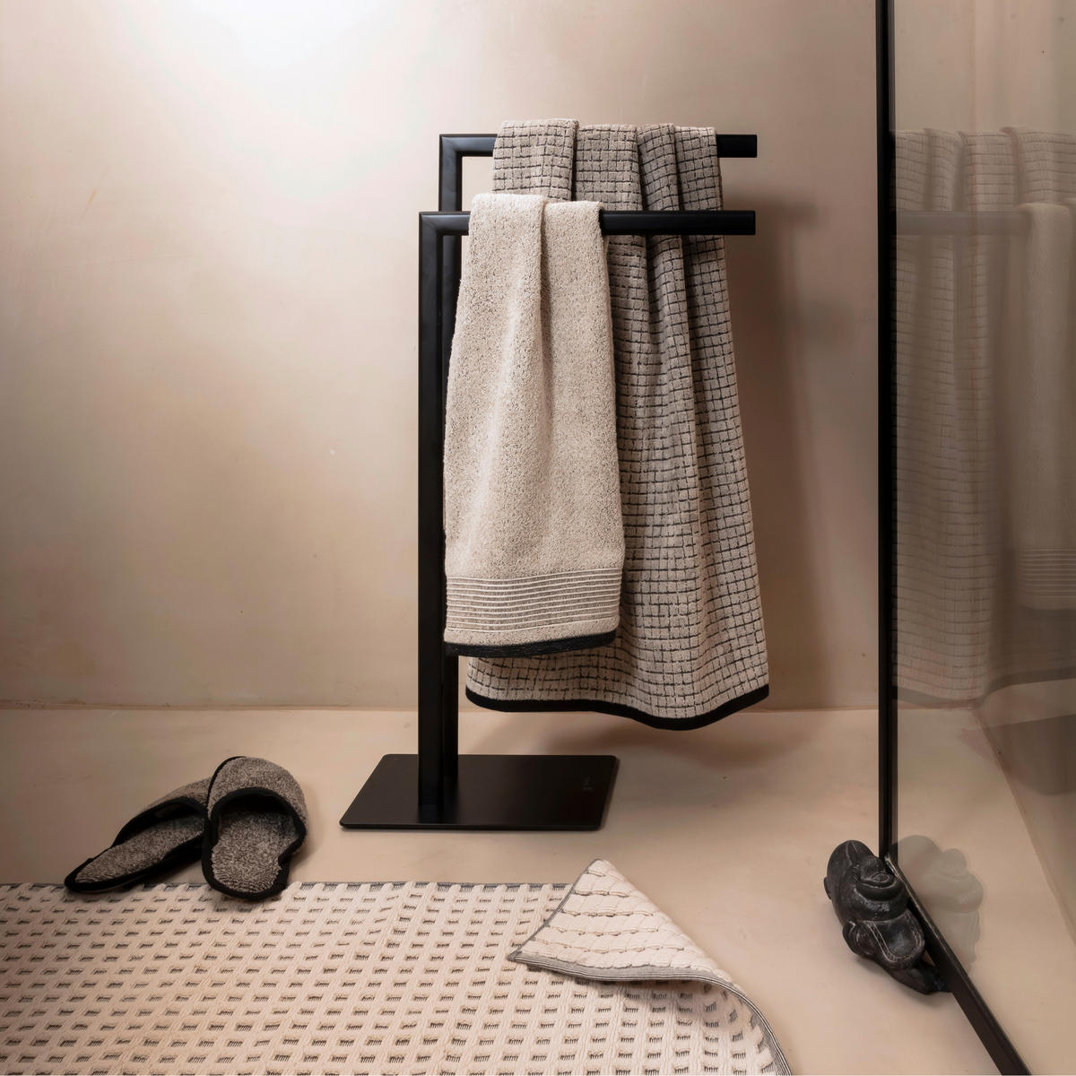 BADTEPPICH Naturfarben 60/60 cm  - Naturfarben, Basics, Textil (60/60cm) - Moeve