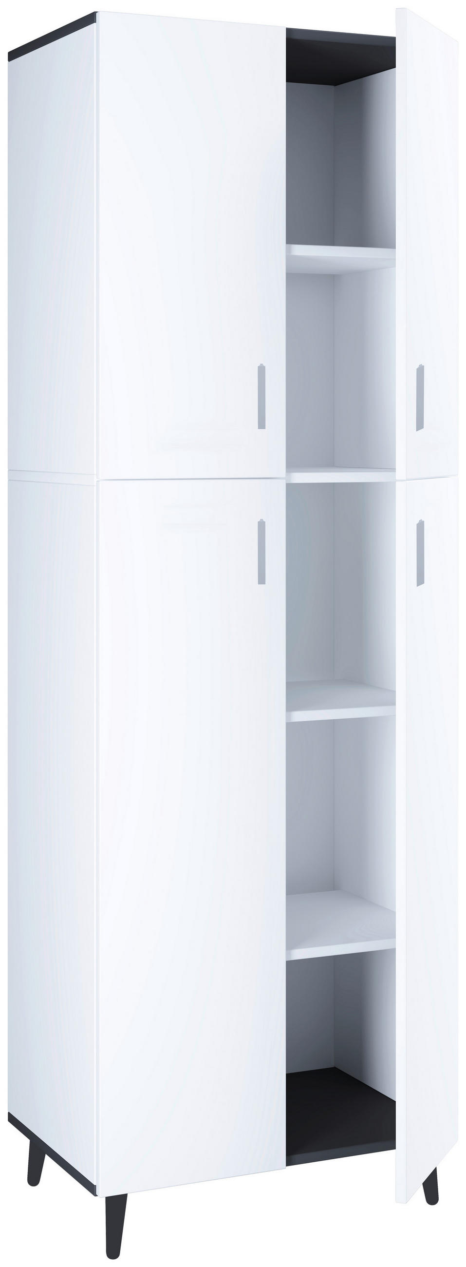 MEHRZWECKSCHRANK 60/184/39 cm  in Anthrazit, Weiß  - Anthrazit/Weiß, Design, Holzwerkstoff (60/184/39cm) - MID.YOU