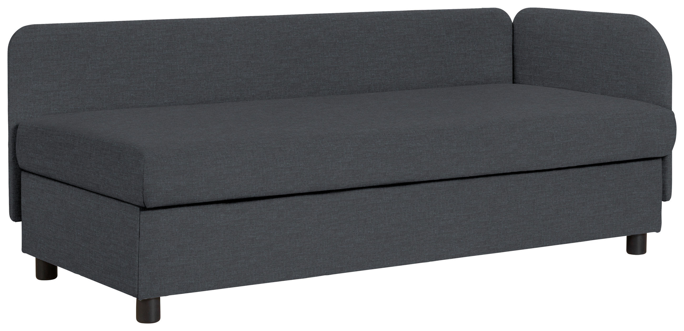 LIEGE in Dunkelgrau  - Wengefarben/Dunkelgrau, MODERN, Holz/Textil (206/80/94cm) - Joka