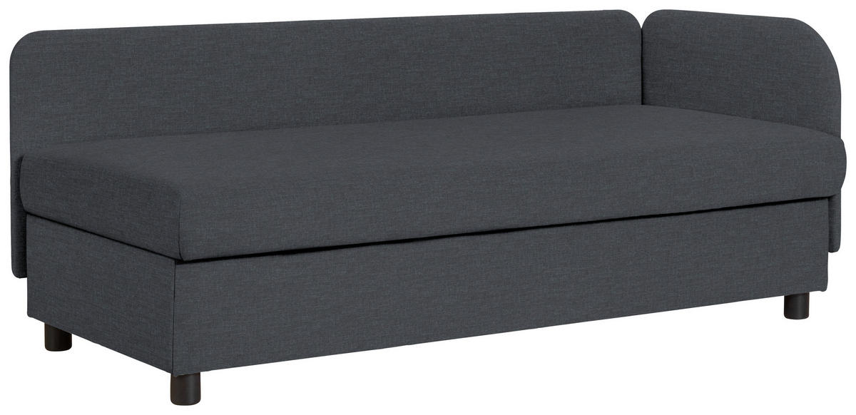 LIEGE in Dunkelgrau  - Wengefarben/Dunkelgrau, MODERN, Holz/Textil (206/80/94cm) - Joka