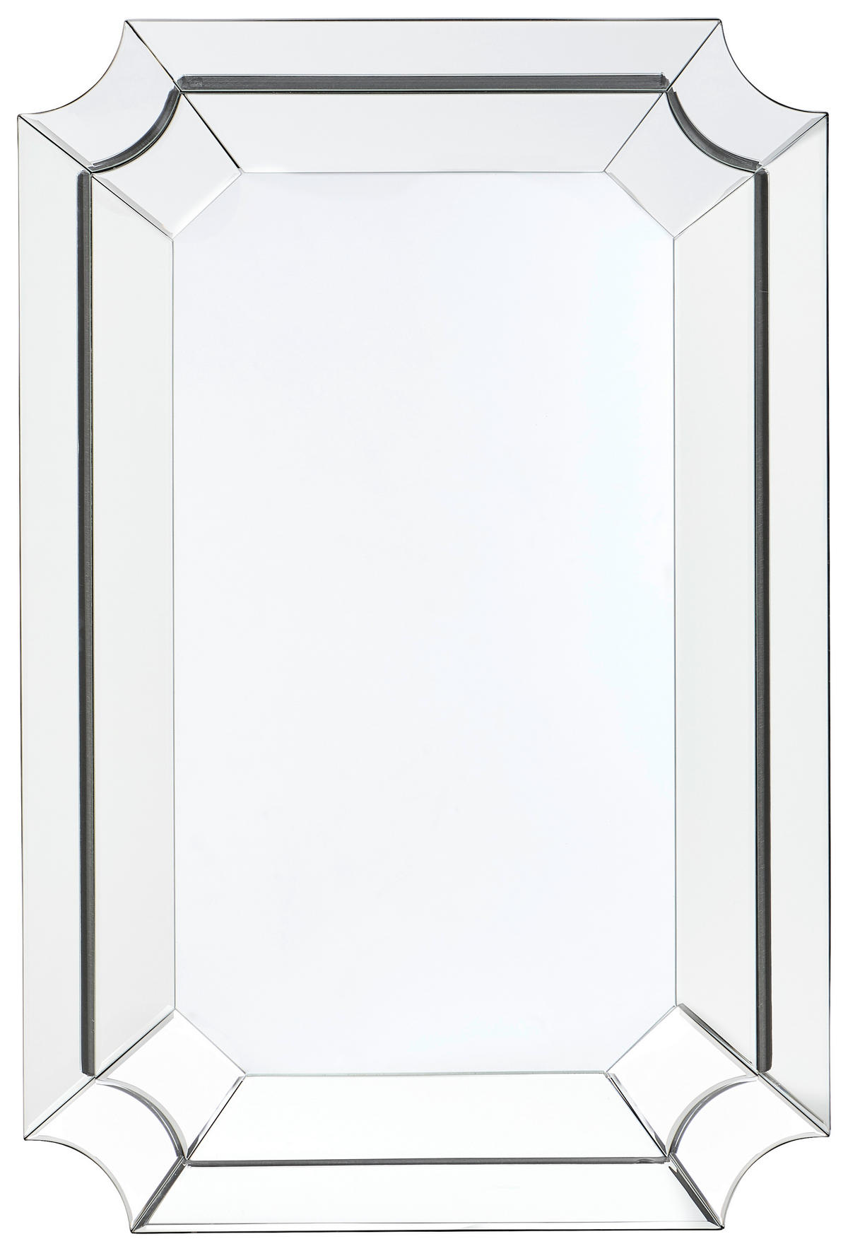 WANDSPIEGEL 60/90/4 cm    in rechteckig  - Klar, Design, Glas/Holzwerkstoff (60/90/4cm) - MID.YOU