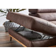 ECKSOFA in Webstoff Braun  226/282 cm  - Schwarz/Braun, Natur, Holz/Textil (226/282cm) - Novel