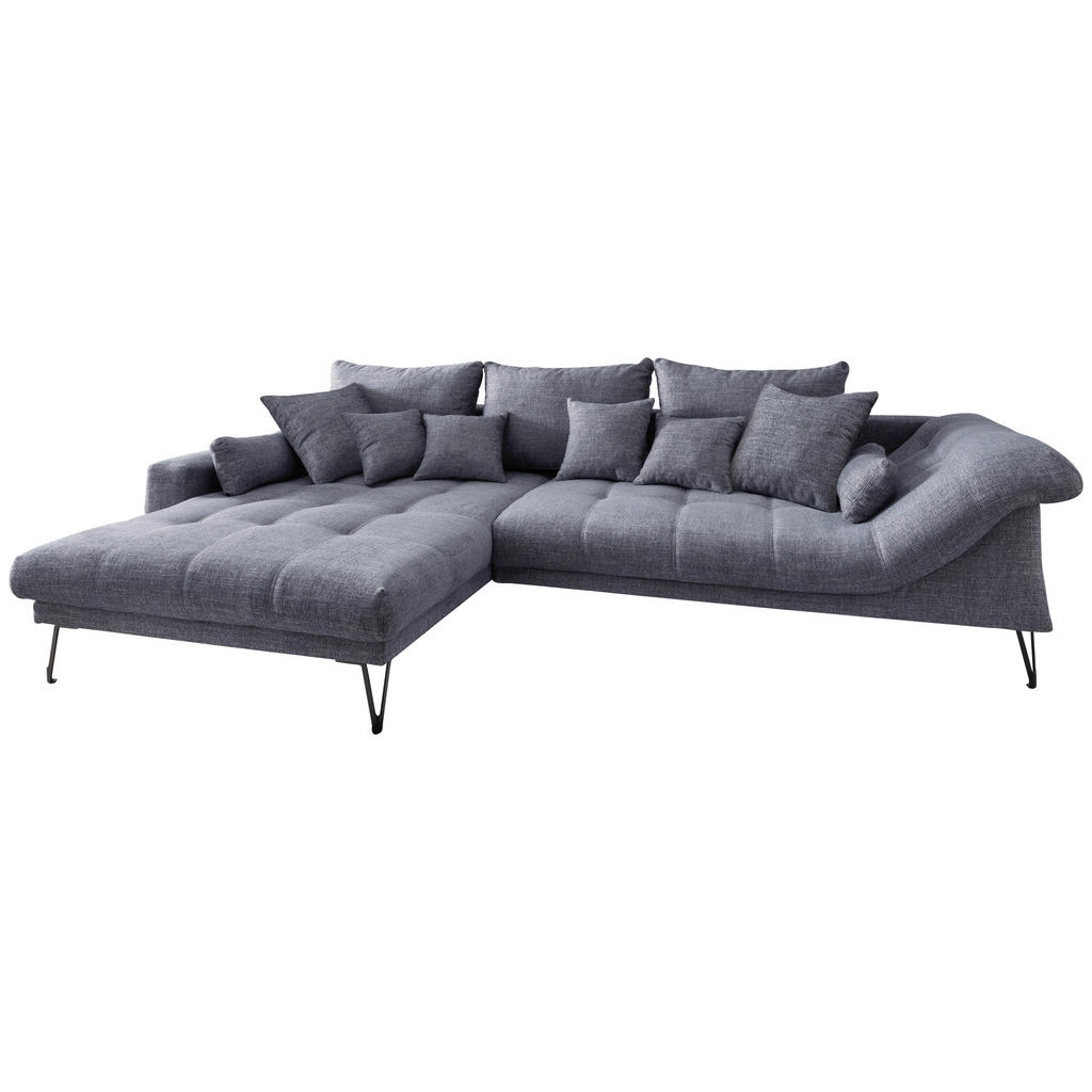 Thumbnail - Livetastic Ecksofa, Blau, Textil, Uni, 4-Sitzer, Füllung: Schaumstoff,Schaumstoff,Schaumstoff,Schaumstoff, Ottomane link...