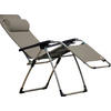 GARTEN-RELAXSESSEL Aluminium  - Taupe/Silberfarben, Design, Textil/Metall (82/118/66,5cm) - FIAM