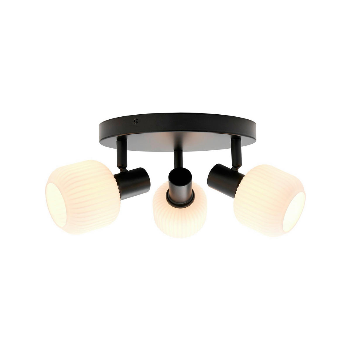 DECKENLEUCHTE Milford 19/25/25 cm  - Schwarz, Design, Glas (19/25/25cm) - Nordlux