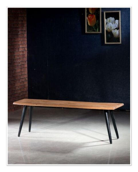 KLUPA  boje bagrema, crna  metal, drvo      - boje bagrema/crna, Design, metal/drvo (135/45/40cm) - Ambia Home